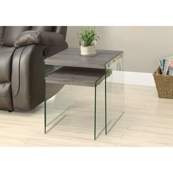 Dining Set - 3Pcs Set / Espresso / Brown Parson Chairs